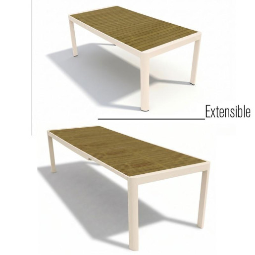 Mesa extensible crema