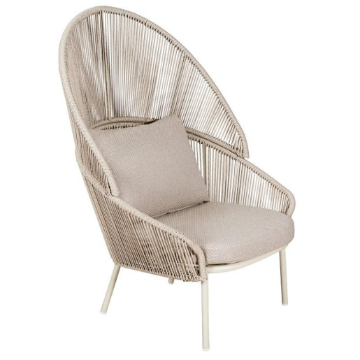 Set sillon y mesa centro blanco y natural