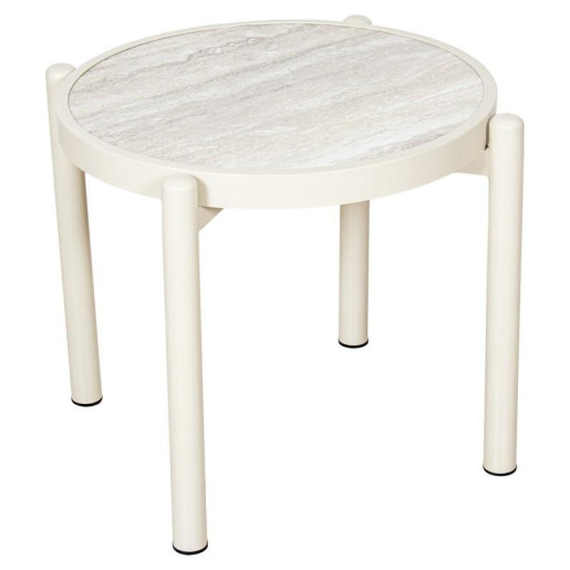 Set sillon y mesa centro blanco y natural