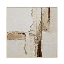 Cuadro lienzo natural, blanco, beig y marron