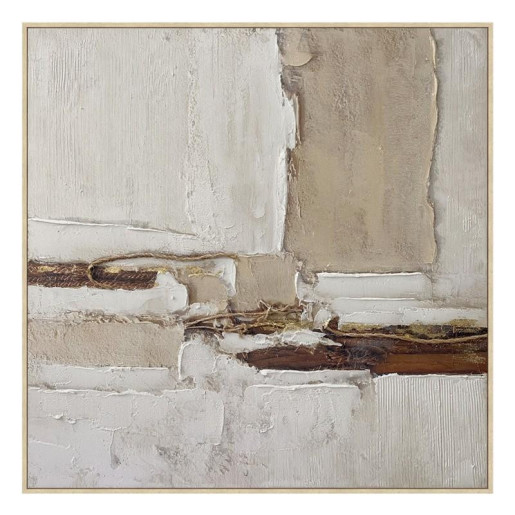 Cuadro lienzo natural, blanco, beig y marron