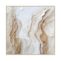 Cuadro lienzo natural, blanco, marron y beige