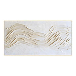 Cuadro lienzo natural, blanco y beige