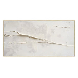 Cuadro lienzo natural y blanco