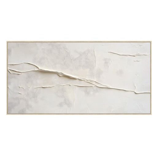 Cuadro lienzo natural y blanco