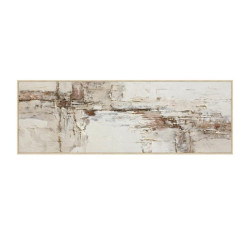 Cuadro lienzo natural, blanco y beige