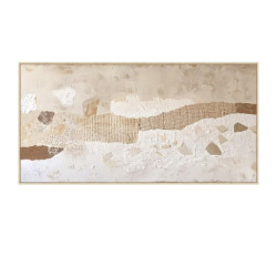 Cuadro lienzo natural,blanco, beige y marron