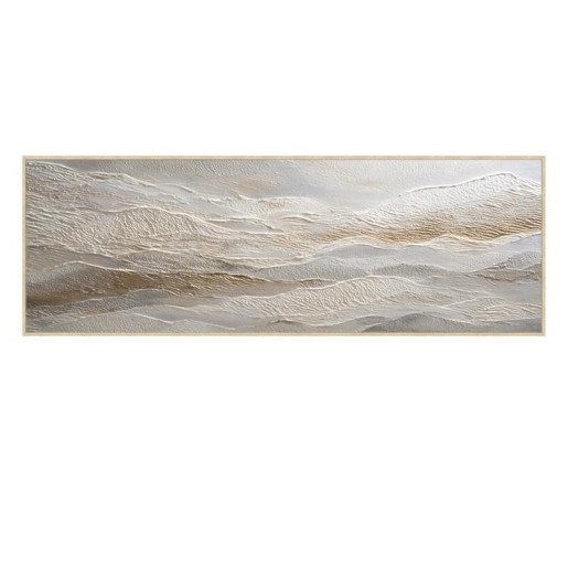 Cuadro lienzo natural, blanco, beige y gris