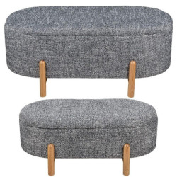 Set 2 puf gris