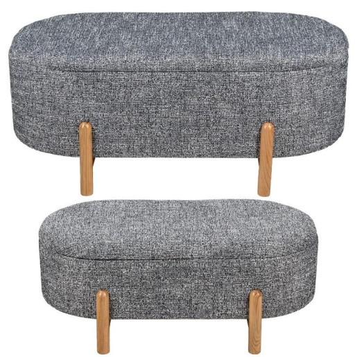 Set 2 puf gris