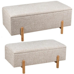 Set 2 puf beige