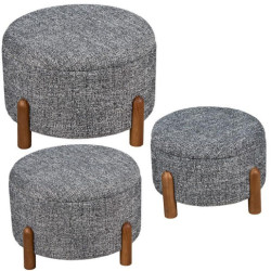 Set 3 puf gris
