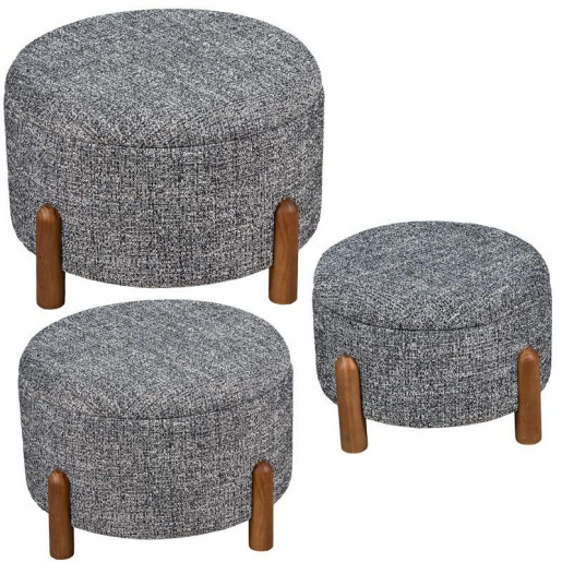 Set 3 puf gris