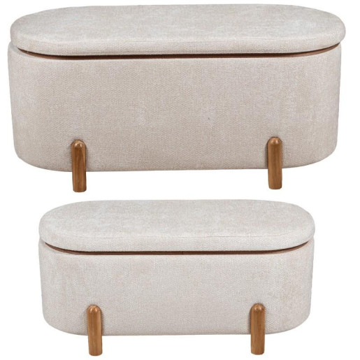 Set 2 puf beige