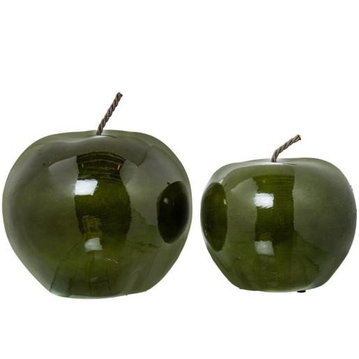 Set 2 figuras verde brillo