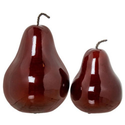 Set 2 figuras burdeos brillo