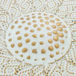 Set 2 bandejas blanco y dorado
