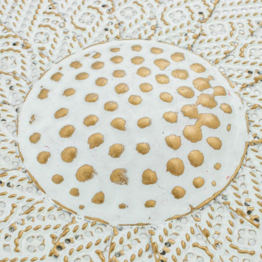 Set 2 bandejas blanco y dorado