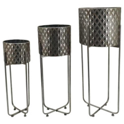 Set 6 maceteros plateado