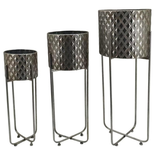 Set 6 maceteros plateado