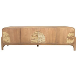 Mueble tv natural y piedra
