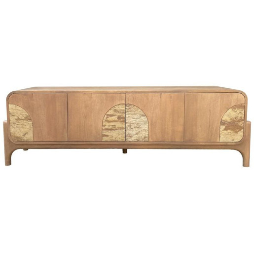 Mueble tv natural y piedra