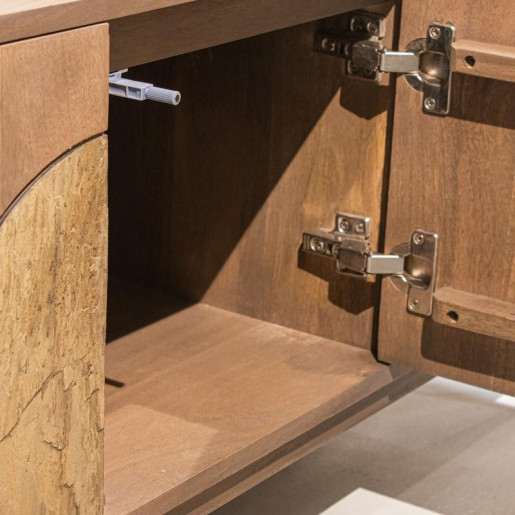 Mueble tv natural y piedra