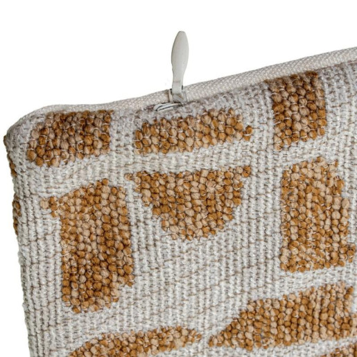Cojin blanco y beige