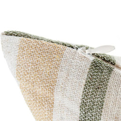 Cojin blanco, beige y verde