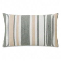 Cojin blanco, beige y verde