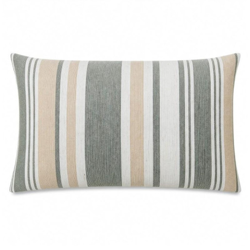 Cojin blanco, beige y verde