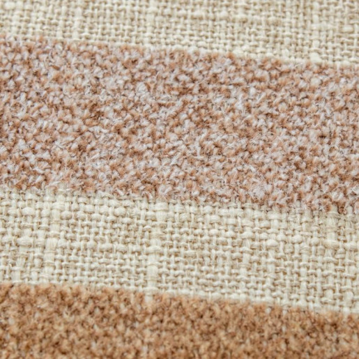 Cojin blanco, beige y naranja