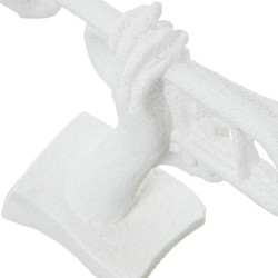 Figura trompetista blanco arena