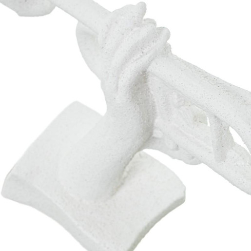 Figura trompetista blanco arena