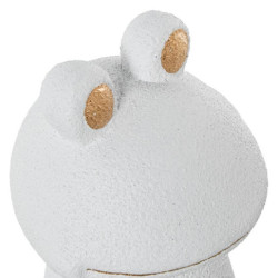 Figura rana blanco dorado arena