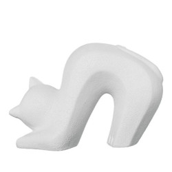 Figura gato blanco dorado arena