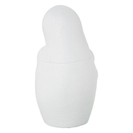 Figura madre con bebe blanco dorado arena