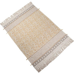 Manta beige y gris