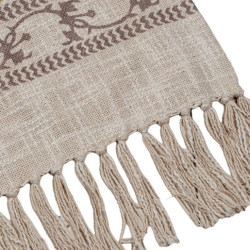 Manta beige y gris