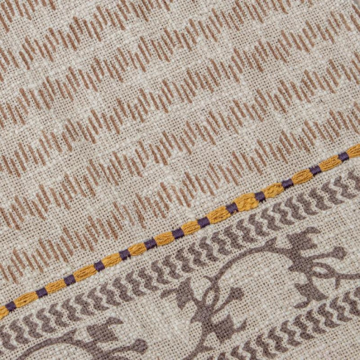 Manta beige y gris