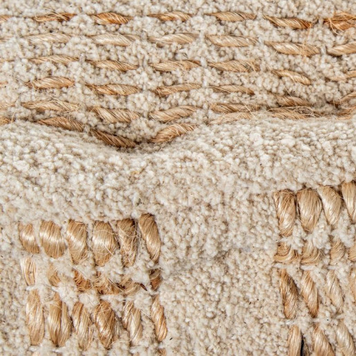 Puf blanco y beige