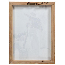 Set 2 cuadros lienzo blanco y marron