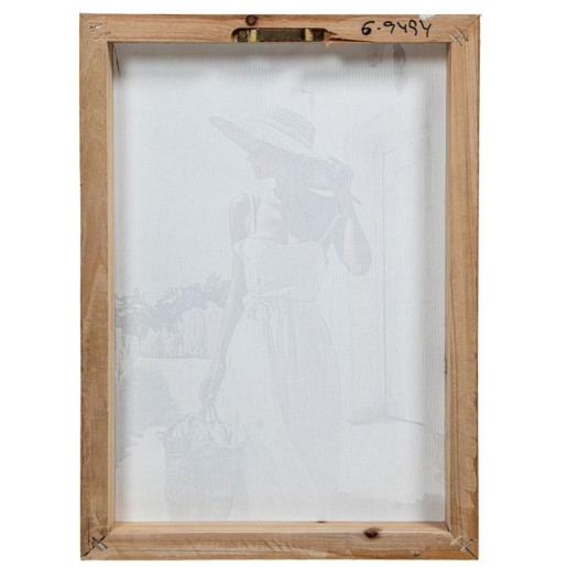 Set 2 cuadros lienzo blanco y marron