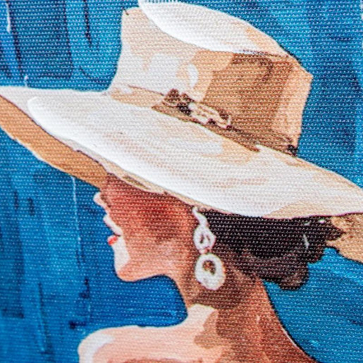 Set 2 cuadros lienzo blanco, azul y beige