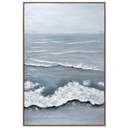 Cuadro lienzo blanco y grises