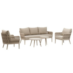 Set sofa con sillones y mesas topo