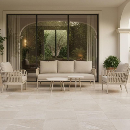 Set sofa con sillones y mesas topo