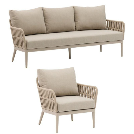 Set sofa con sillones y mesas topo