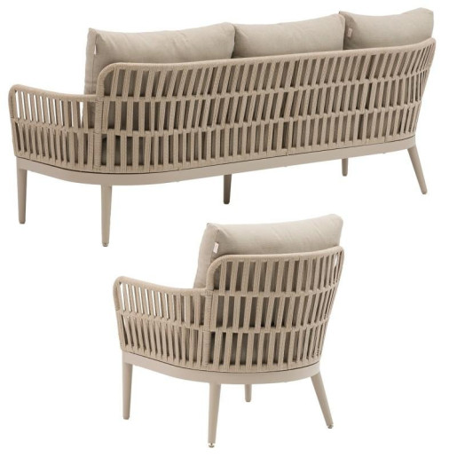 Set sofa con sillones y mesas topo