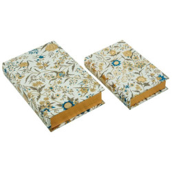 Set 2 cajas libro verde y amarillo